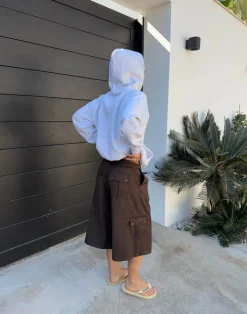 Kelsey bermudashorts med nålestriber - Brun
