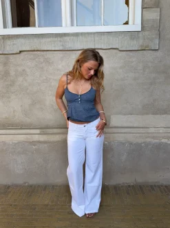 Kennie lavtaljede jeans - Hvid