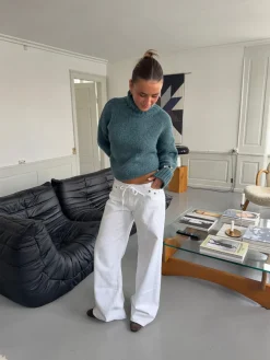 Kenny jeans med metalringe - Hvid