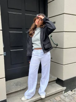 Keta suit bukser i hør - Hvid