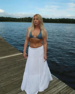 Kiera lang nederdel - Hvid