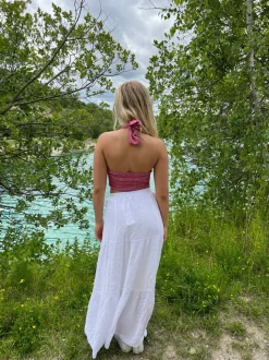 Kiera lang nederdel - Hvid