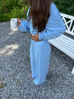 Laura pyjamasbukser - Lyseblå