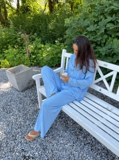 Laura pyjamasbukser - Lyseblå