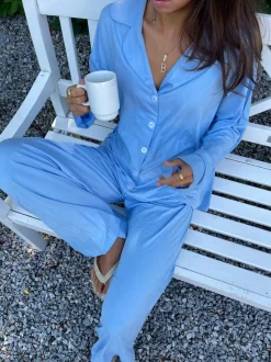 Laura pyjamasbukser - Lyseblå