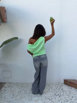 Lavina one shoulder top - Grøn