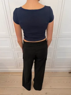 Lilian t-shirt med knapper - Navy