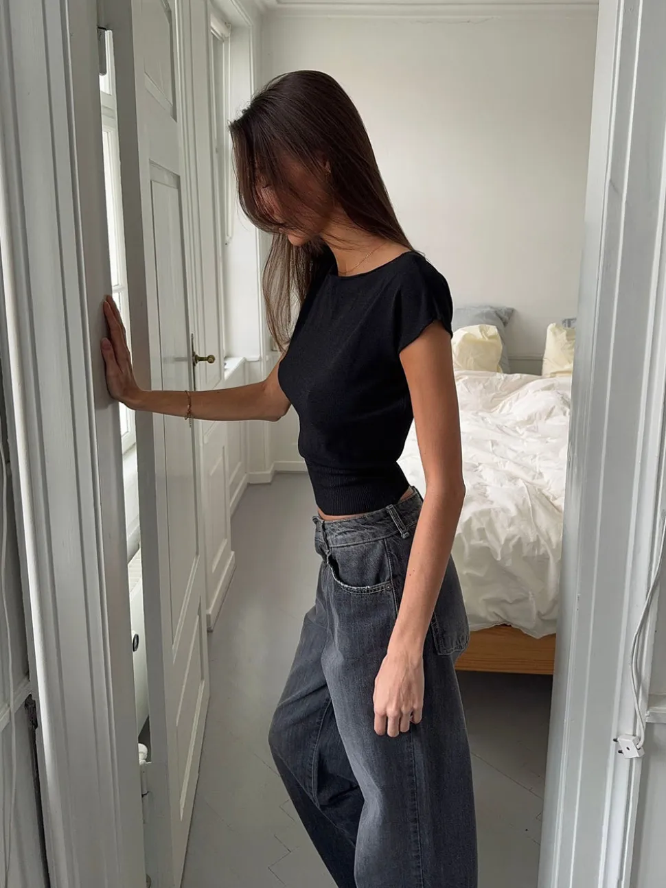 Lilu figursyet top - Sort
