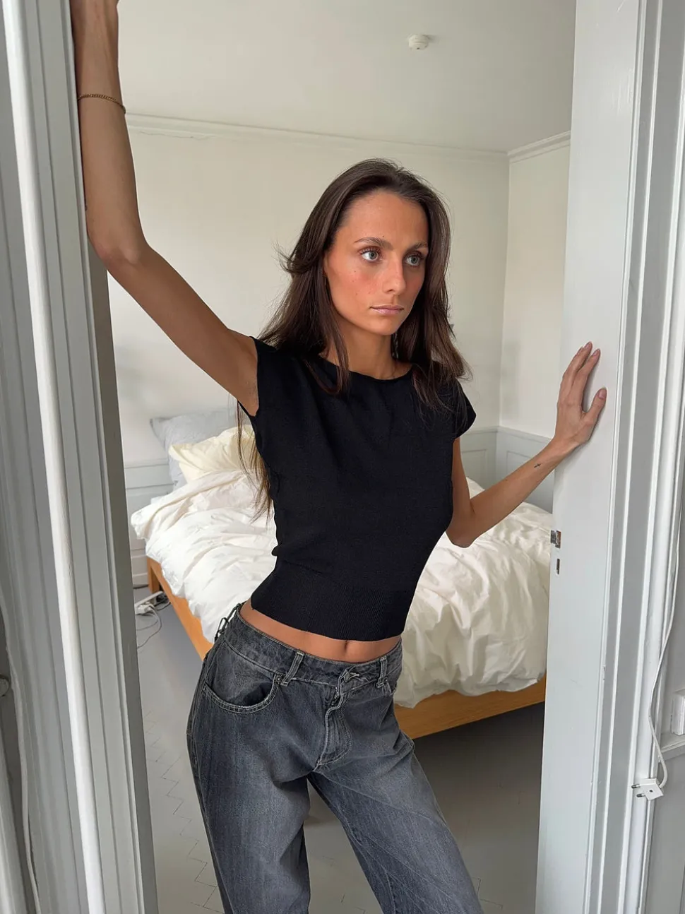 Lilu figursyet top - Sort