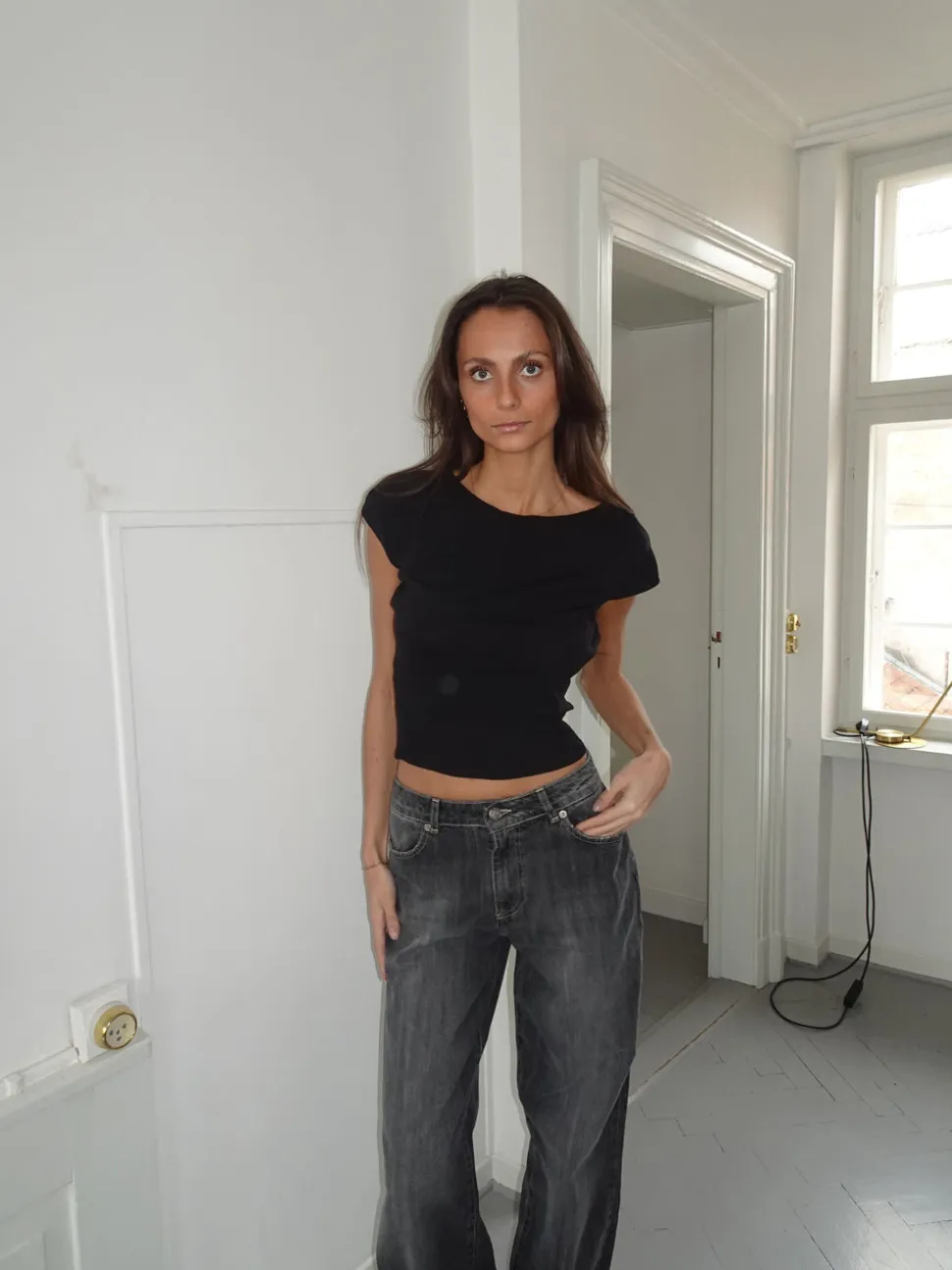 Lilu figursyet top - Sort