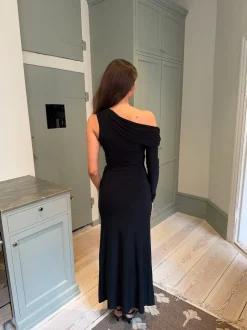 Linea one shoulder kjole - Sort