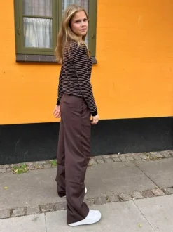 Lisette oversized suit bukser - Brun