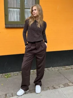 Lisette oversized suit bukser - Brun