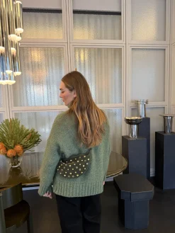 Loana taske med nitter - Grøn