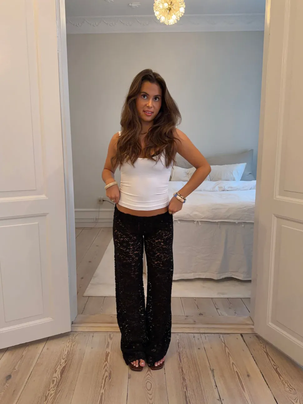 Lolinna bukser med blonder - Sort