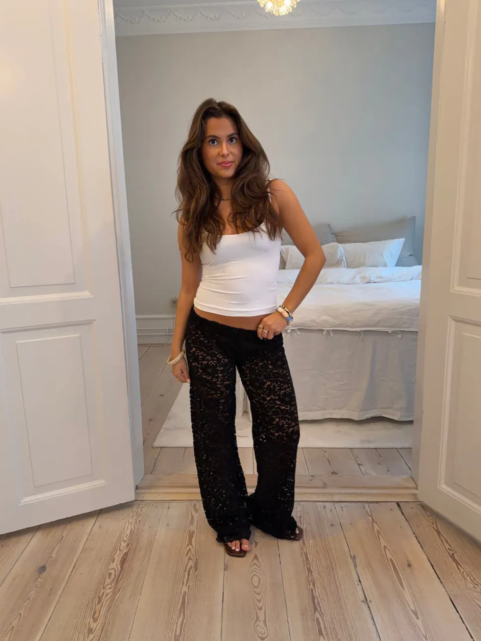 Lolinna bukser med blonder - Sort