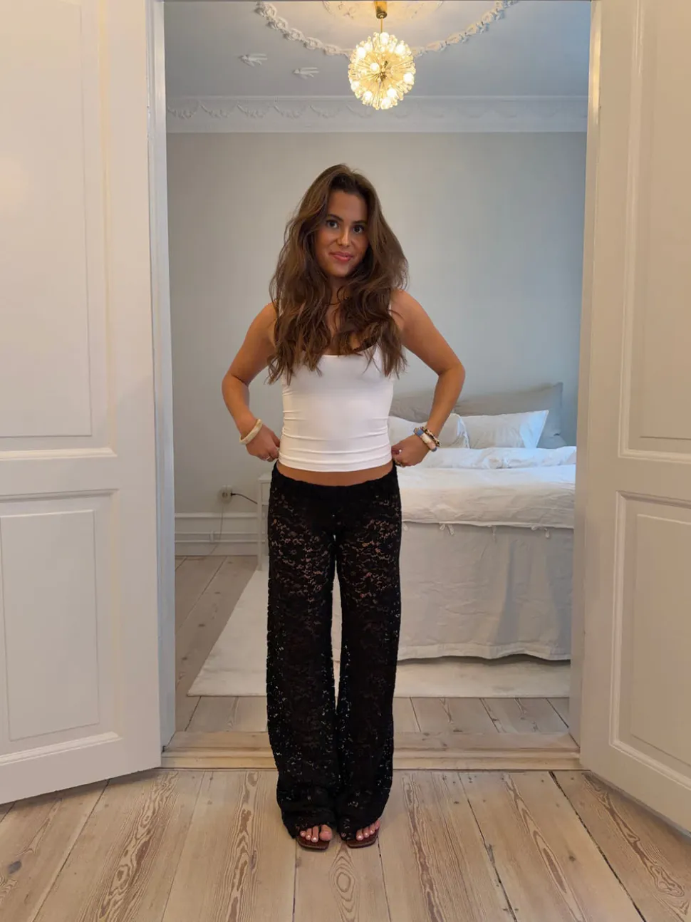 Lolinna bukser med blonder - Sort