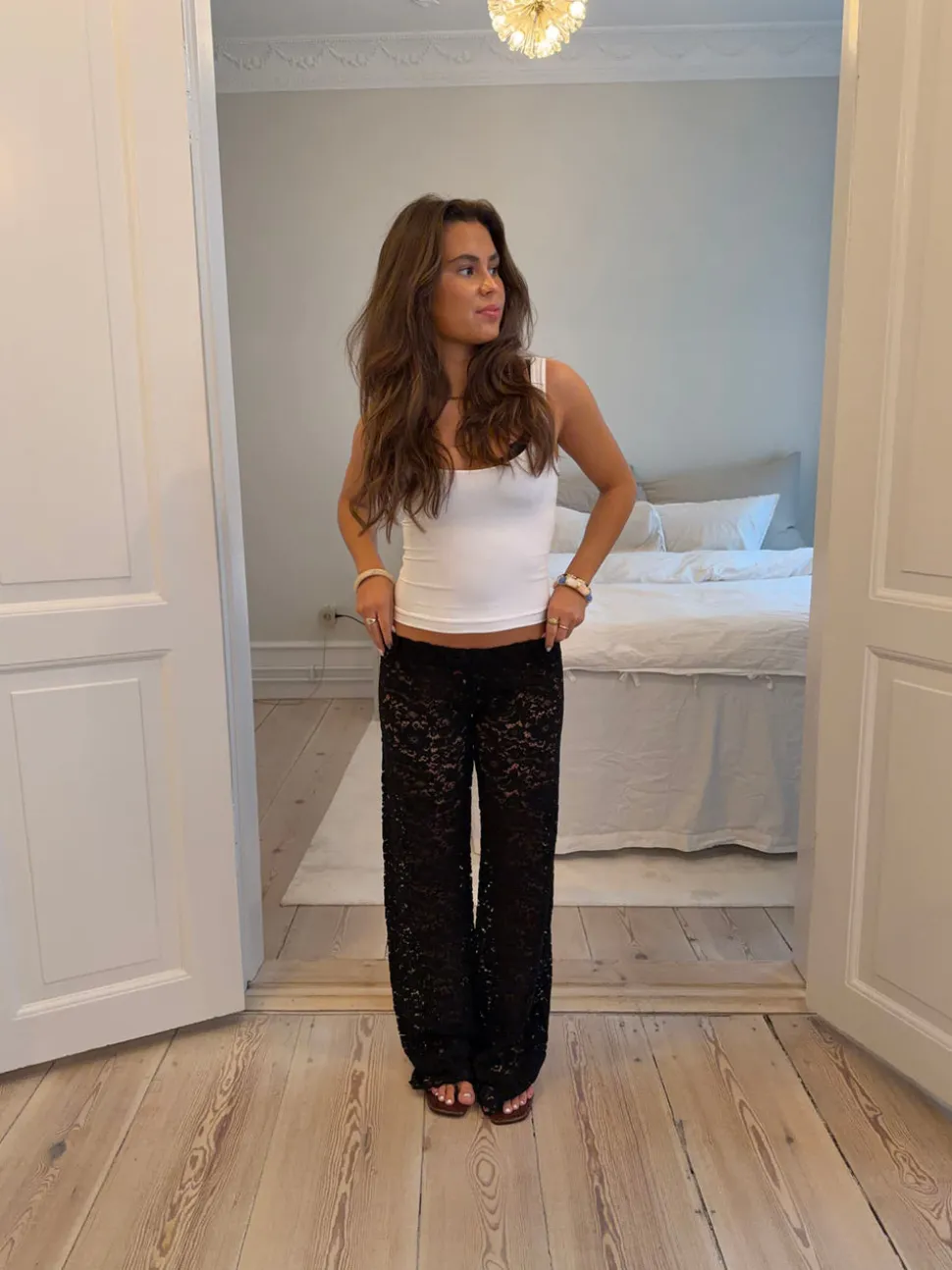 Lolinna bukser med blonder - Sort