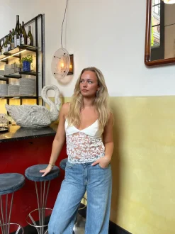 Lovre blondetop - Hvid