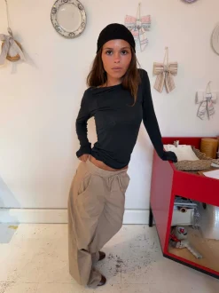 Lucille bukser med snørelukning - Beige