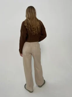 Lucille bukser med snørelukning - Beige
