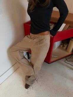 Lucille bukser med snørelukning - Beige