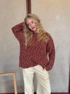 Lunuda striktrøje - Rust/orange