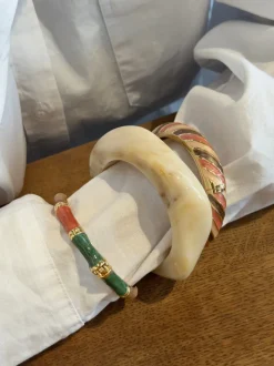 Lykke chunky armbånd - Cream hvid