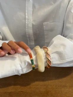 Lykke chunky armbånd - Cream hvid