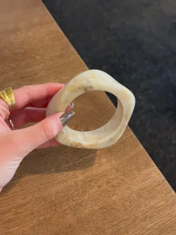 Lykke chunky armbånd - Cream hvid