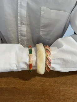 Lykke chunky armbånd - Cream hvid