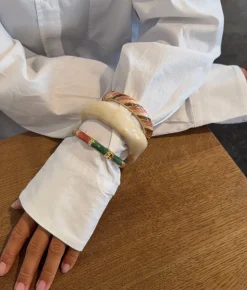 Lykke chunky armbånd - Cream hvid