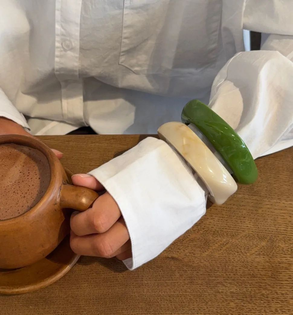 Lykke chunky armbånd - Grøn