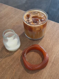 Lykke chunky armbånd - Mørk karamel