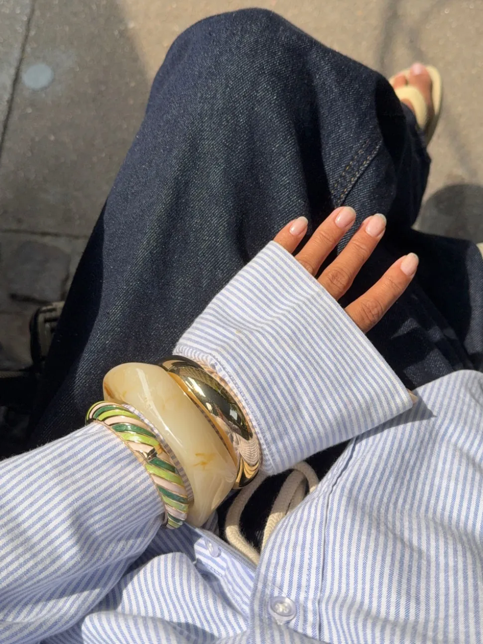 Lykke chunky armbånd - Off white