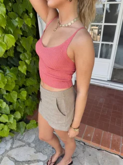 Malie glimmer tanktop - Koral