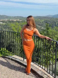 Malie glimmernederdel - Orange
