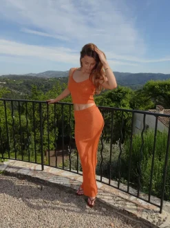 Malie glimmernederdel - Orange