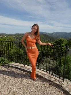Malie glimmernederdel - Orange