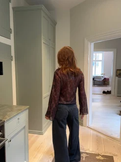 Marianne langærmet bluse - Leopard