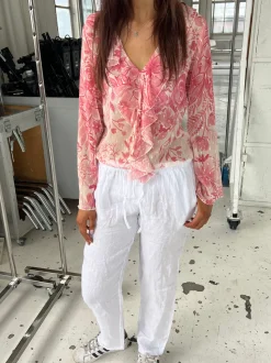 Marianne langærmet bluse - Lyserød
