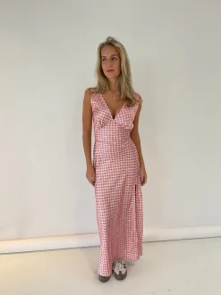 Marielle kjole med muslingeprint