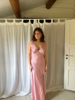 Marielle kjole med muslingeprint