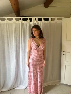 Marielle kjole med muslingeprint