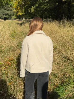 Marigona kort frakke - Beige