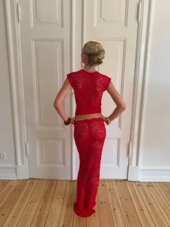 Marisole top i blonde - Rød