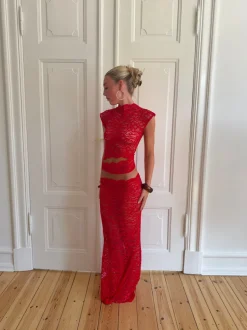 Marisole top i blonde - Rød