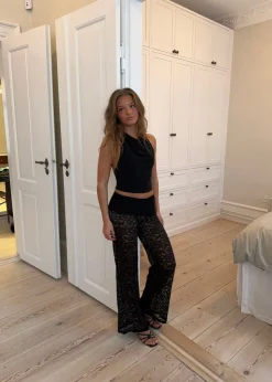 Marly blonde bukser med kant - Sort