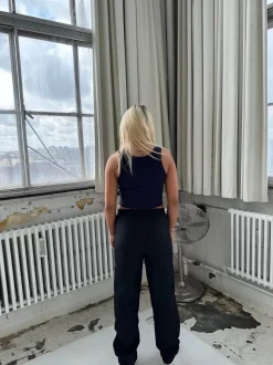 Matilde w hør bukser - Sort