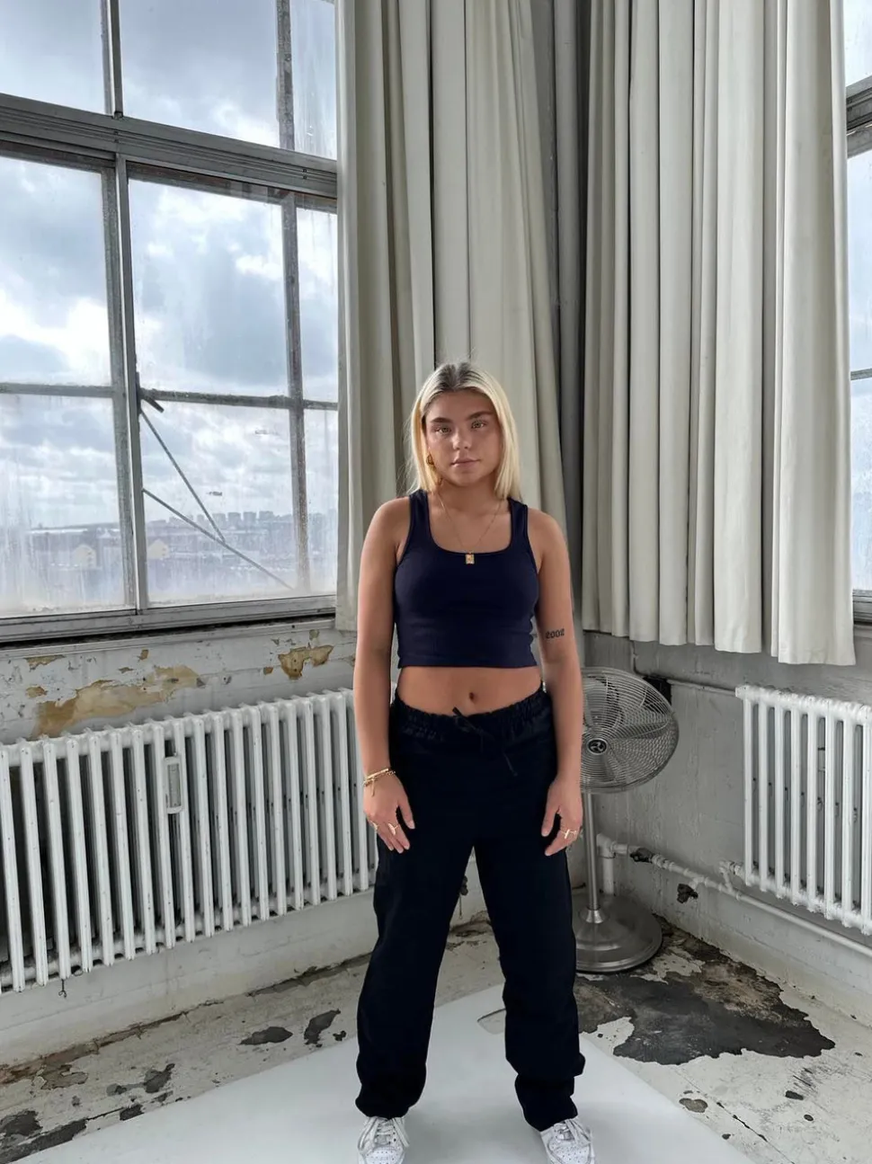 Matilde w hør bukser - Sort